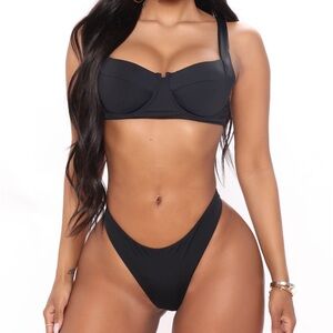 Fashion Nova Never Worn Black Bikini